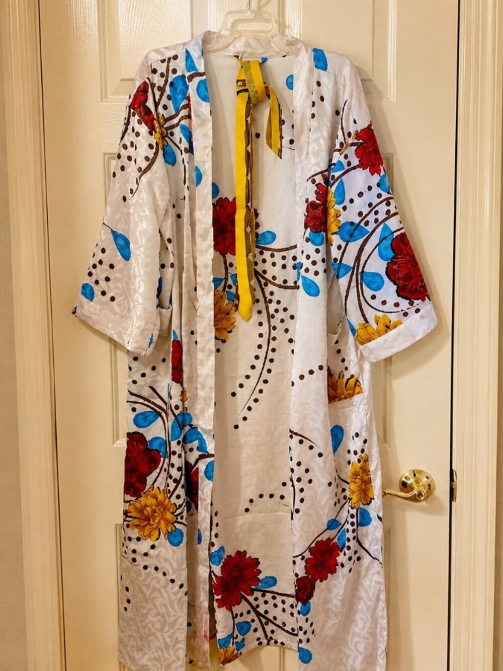 Handmade Women's Art Silk Floral Kimono Robes Beach Cover Up